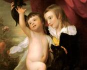 Portrait of Raphael West and Benjamin West Jr - 本杰明·韦斯特